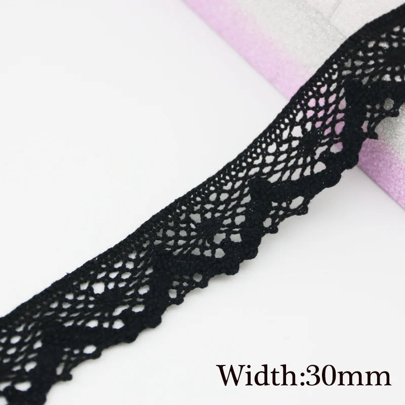 5 Meters black lace ribbon 