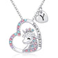 Halsband barn hjärta med unicorn