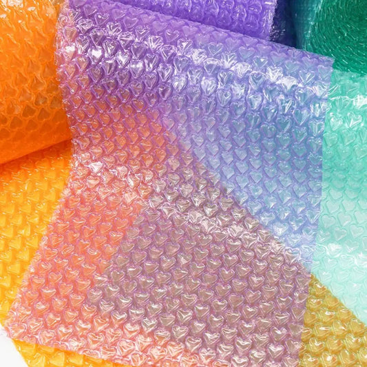 Bubbelplast med hjärtan