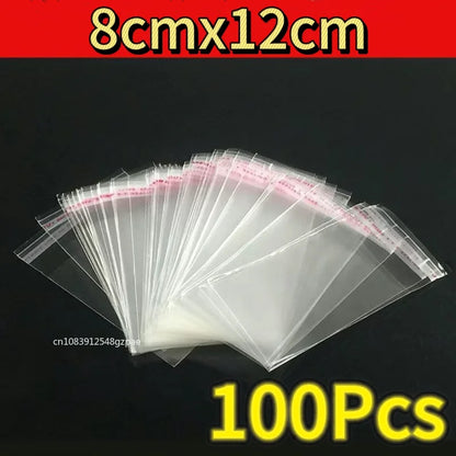 100-pack cellofan påsar olika storlekar