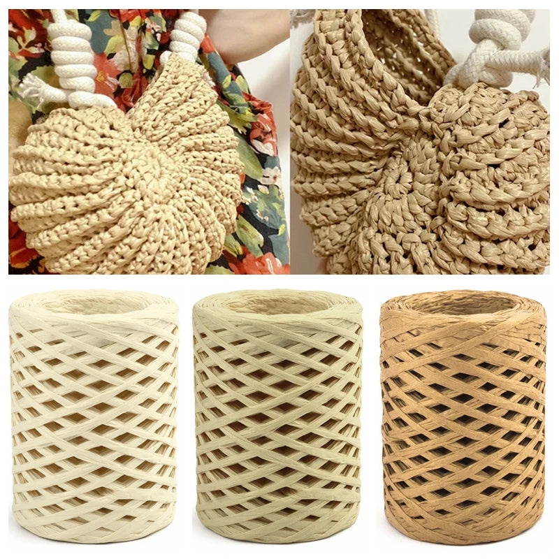 100m raffia papper garn