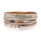 Bohemian läder armband utsmyckad med pärlor