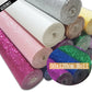 Leather fabric with glitter in different colors