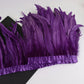 10 meters rooster feathers on ribbon