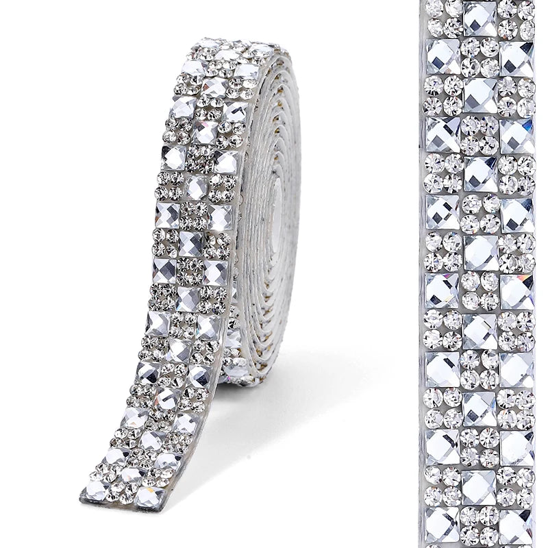 Strass tejp med strass plattor