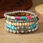 Bohemisk armband turquoise metall detaljer