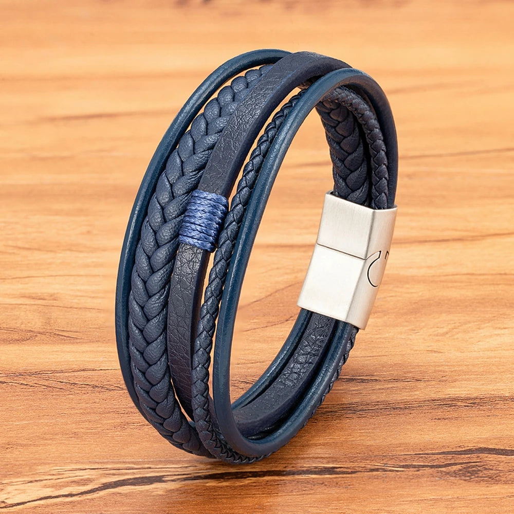 Armband flera Läder snöre