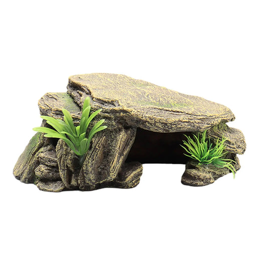 Reptil akvarium dekorativ inredning/ gömställe