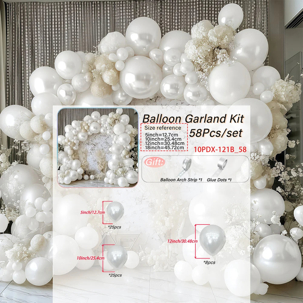 Förpackning med Ballonger pearl vit