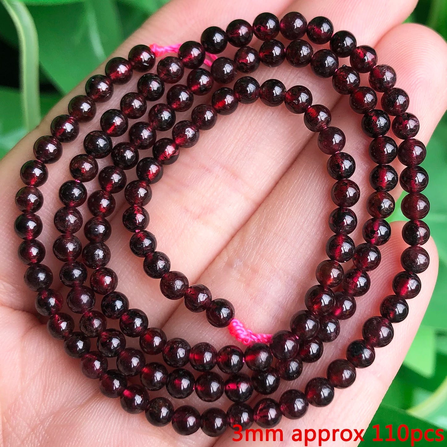 Naturel Garnet ädelsten pärlor