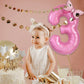 Stora ballonger Rosa med sifffror