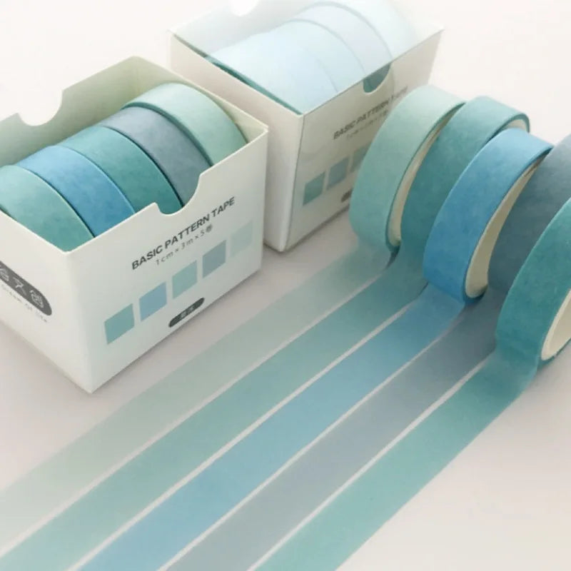 5-pack mönstrad scrapbooking tejp