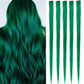 Hair extensions färgade slingor