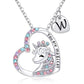 Halsband barn hjärta med unicorn