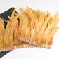 10 meters rooster feathers on ribbon