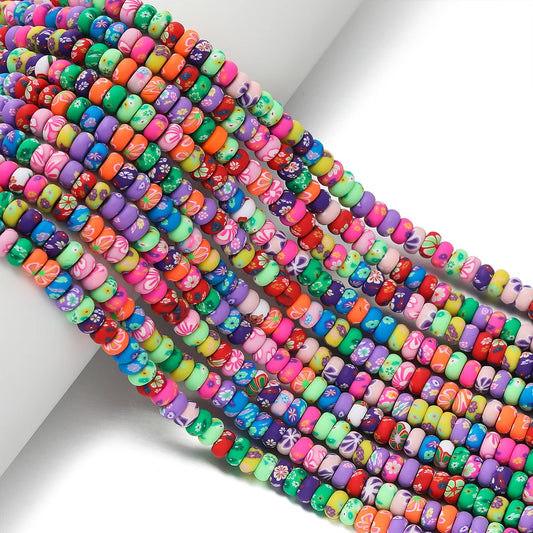 Pärlor polymer Lera med blom motiv