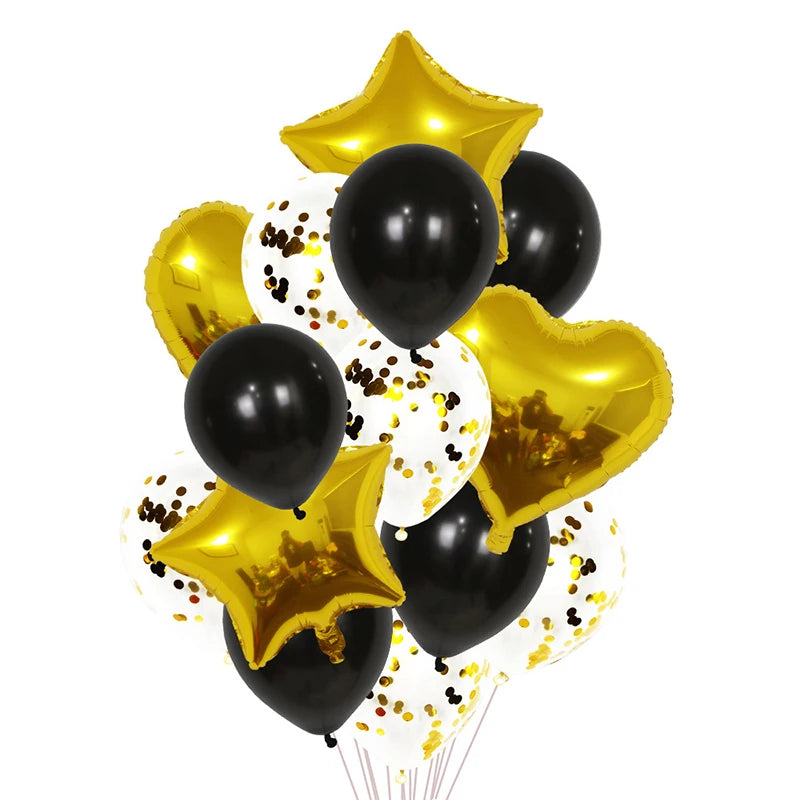Ballong kit 14-pack metallic och paljett ballong