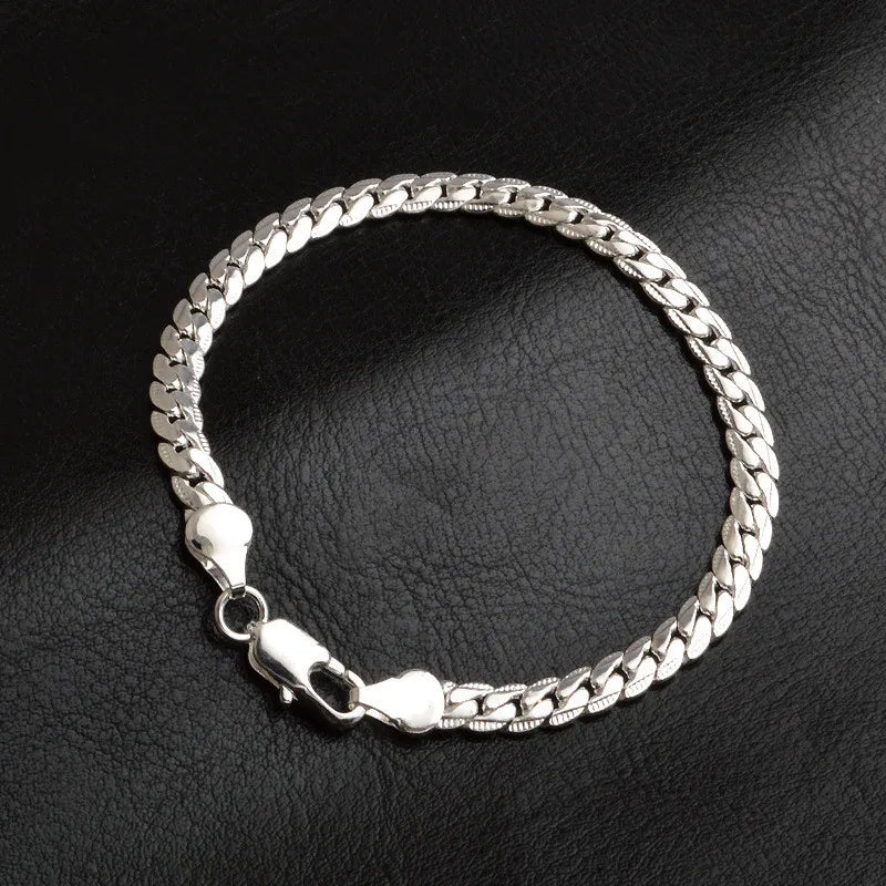 armband med kedja i äkta silver