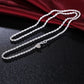Necklace rope Chain platinum 925 silver 