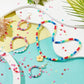 Large pack Heishi beads flower shaped mix color