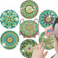 Diamant målning glas underlägg Mandala mönster