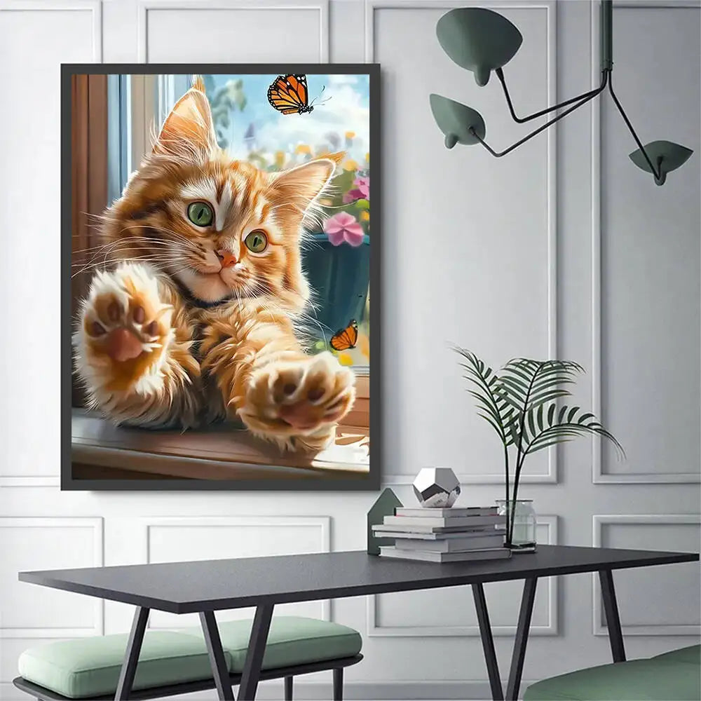 Diamantmålning katt
