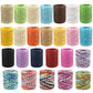 100M natural raffia paper yarn mixed colors 