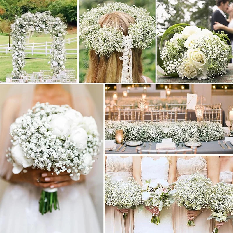 Blombukett fake Gypsophila blommor