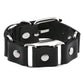 goth punk armband svart läder med nitar i olika motiv