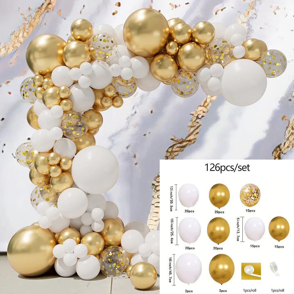 Ballong paket vit/Guld