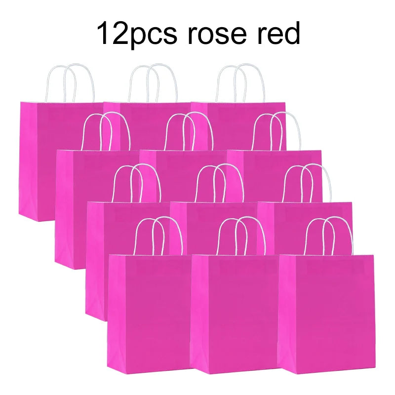 12-pack presentpåsar Rosa