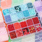 Box with beads and sequins