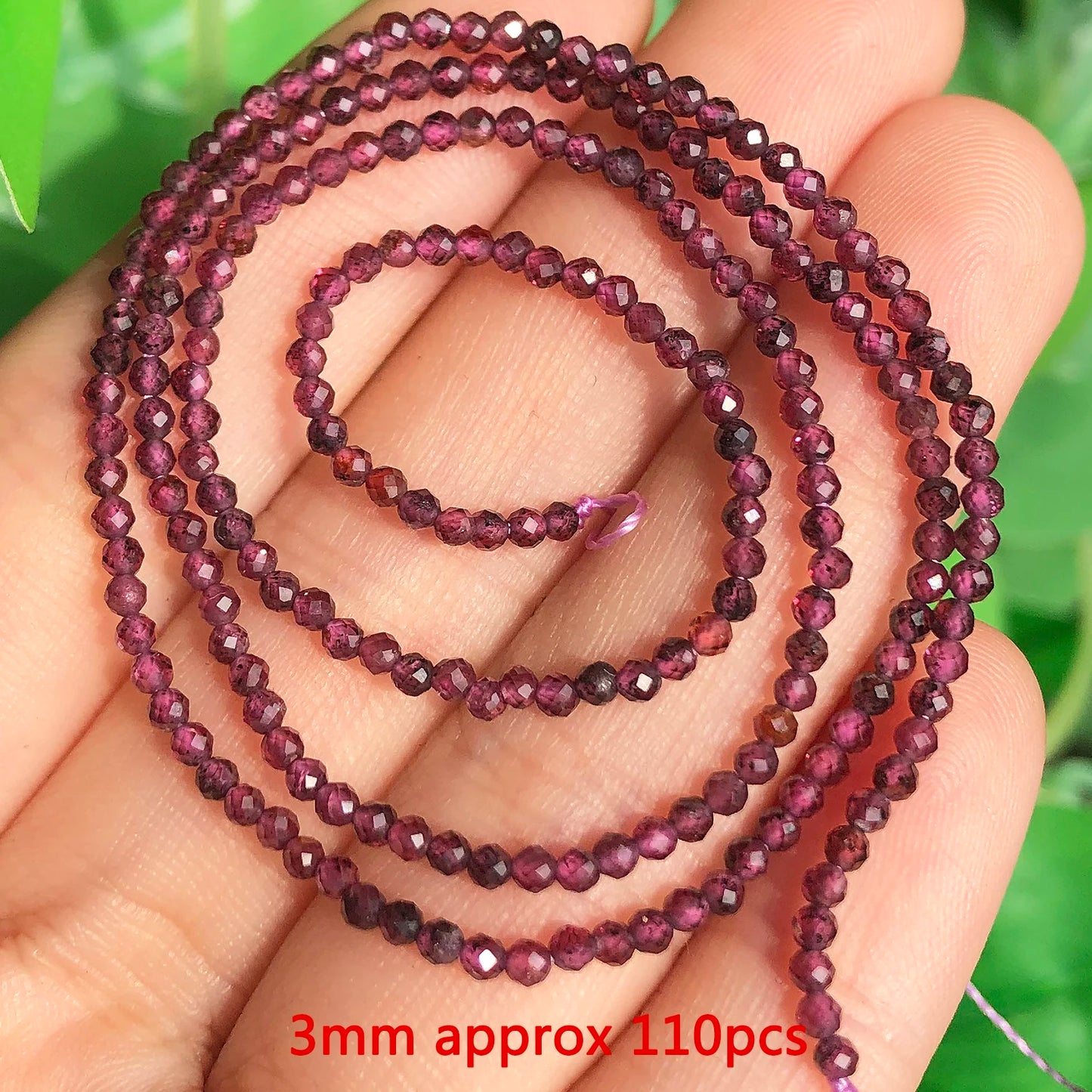 Naturel Garnet ädelsten pärlor