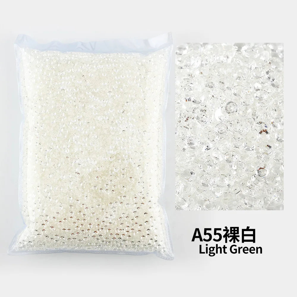 Strass stenar Resin olika Vita nyanser /Silver