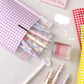10-pack Checkered padded envelopes in various colors
