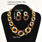 Necklace &amp; earrings set acrylic curb chain