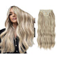 Wavy hair extensions with clips
