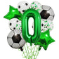 Ballong set med siffra och fotbolls motiv