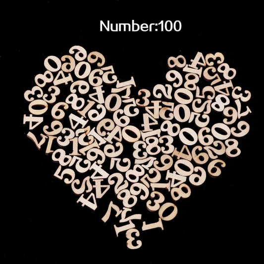 100st små trä siffror