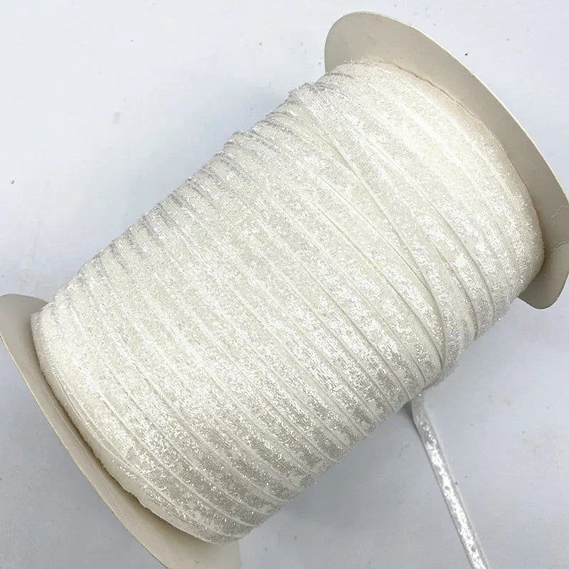 Glittrande sammets band 6mm