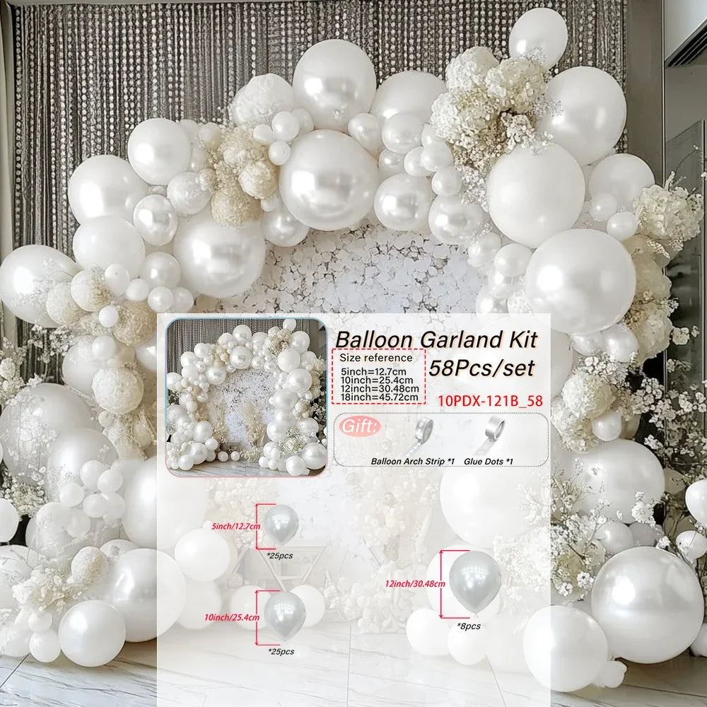 Förpackning med Ballonger pearl vit