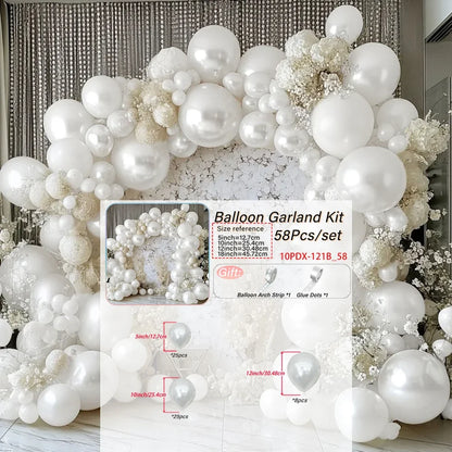 Förpackning med Ballonger pearl vit