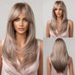 Wig with straight medium-length hair