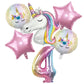 Ballong paket med unicorn och siffra