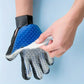 Glove brushing fur