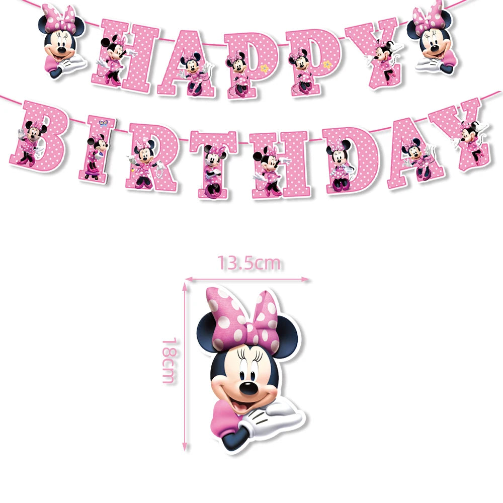 Kalas dekoration med Minnie pigg