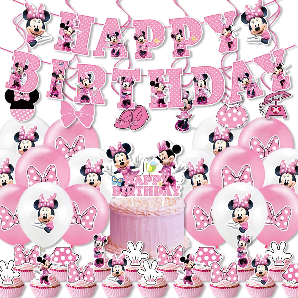 Kalas dekoration med Minnie pigg