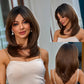 Wig with straight medium-length hair