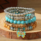 Bohemisk armband turquoise metall detaljer