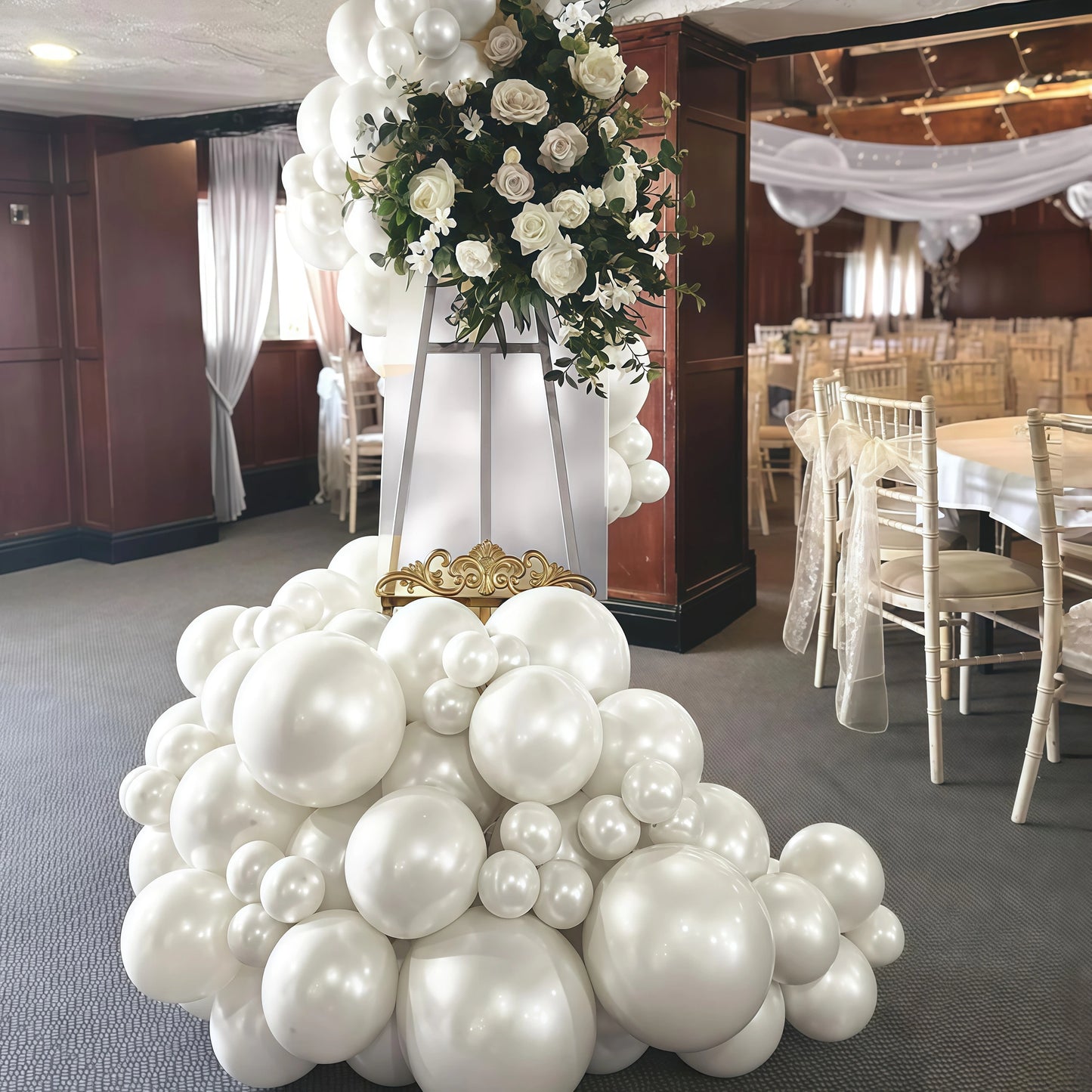 Förpackning med Ballonger pearl vit